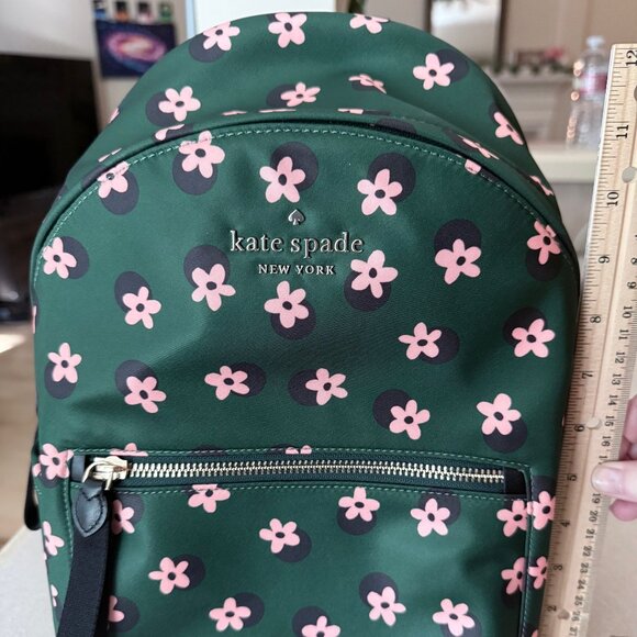 Kate Spade Chelsea Medium Nylon Backpack Green & Pink Flowers main image 10